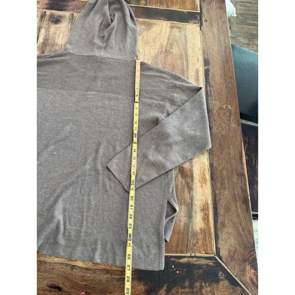 Soma WKND Women's Gray Marshmallow Knit Long Sleeve Cropped Hoodie Size XL - Picture 5 of 5